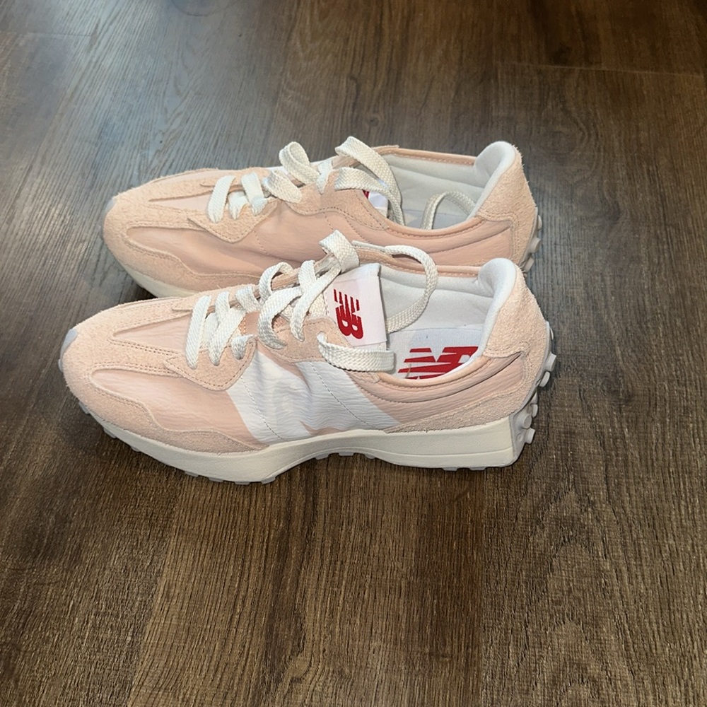 New Balance Pale Pink and White Women's Sneakers - Picture 3 of 8